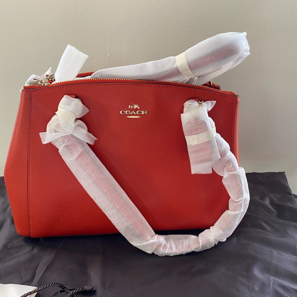 Pebble leather coach bag